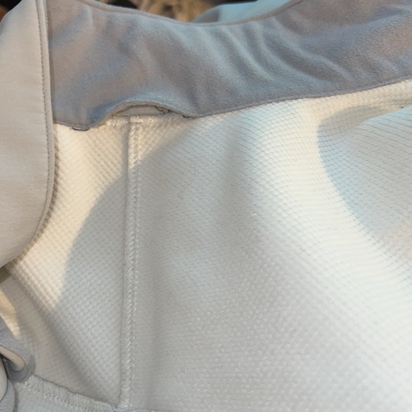 Patagonia polar tech zip up running waterproof breathable light gray jacket Sz L - Picture 9 of 12